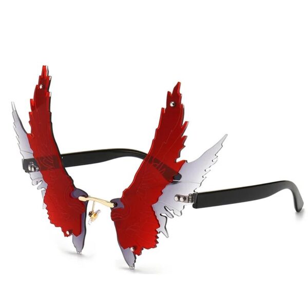 Unique Wing Rimless Sunglasses for Fashion-Forward Fun
