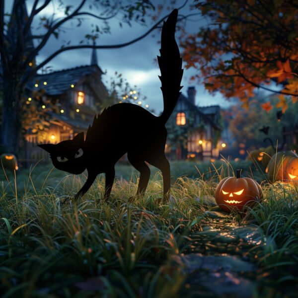 Angry Cat Halloween Yard Decoration