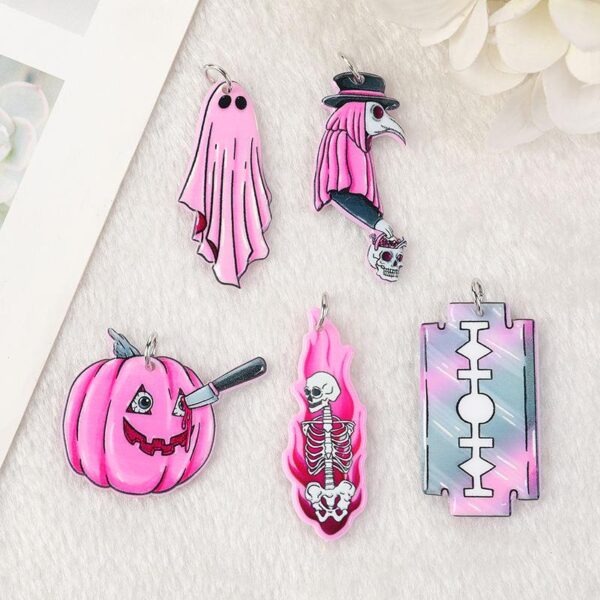 10 Pcs Halloween Charms for DIY Jewelry Making