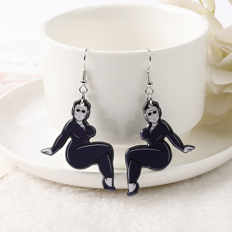 Sexy Skull Drop Earrings - Image 3