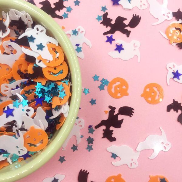 Halloween Pumpkin, Bat & Ghost Confetti Sequins