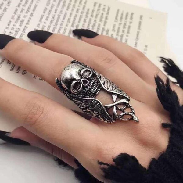 Skull Wings Knuckle Ring for Women & Men