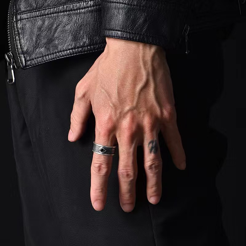 Vintage Eye of Providence Adjustable Ring for Men - Image 4