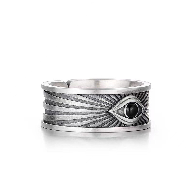 Vintage Eye of Providence Adjustable Ring for Men - Image 6