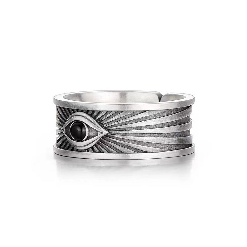 Vintage Eye of Providence Adjustable Ring for Men - Image 5