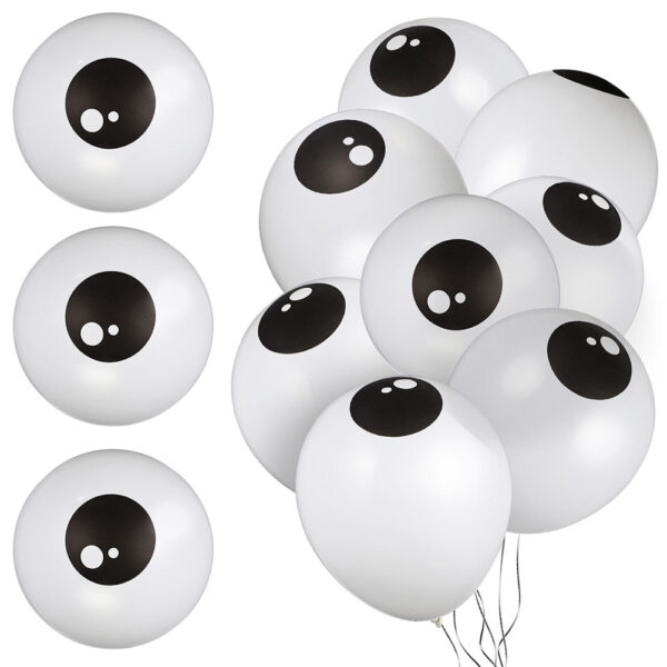 100Pcs Eyeball Latex Balloons - Halloween Terror Party Decorations