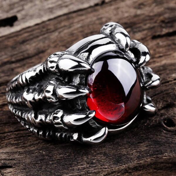 Retro Dragon Claw Gothic Punk Ring for Men