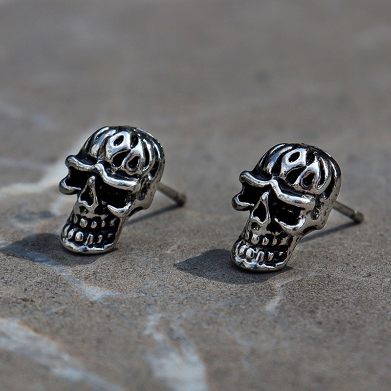 Retro Skull Stud Earrings for Men and Women - Image 2