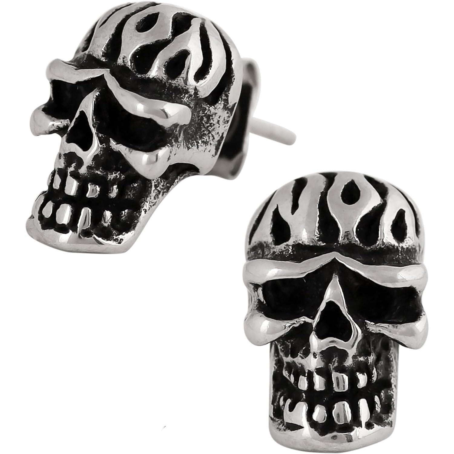 Retro Skull Stud Earrings for Men and Women - Image 4