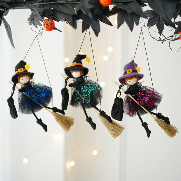 Halloween Witch Ghost Hanging Pendant - Horror Gauze Decoration