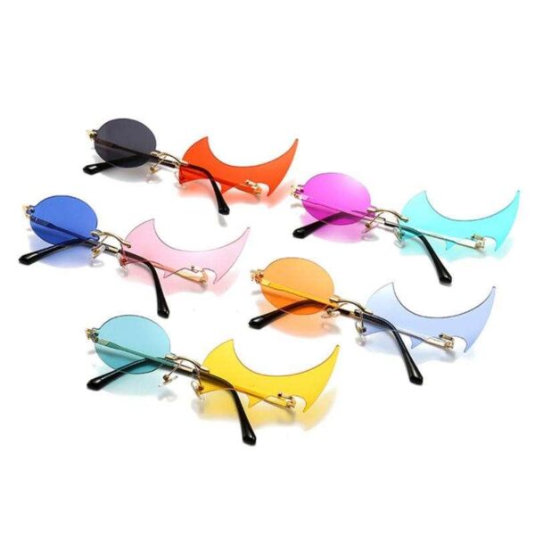 Irregular Two-Tone Flame Sunglasses