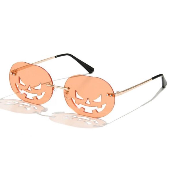 Rimless Pumpkin-Shaped Sunglasses