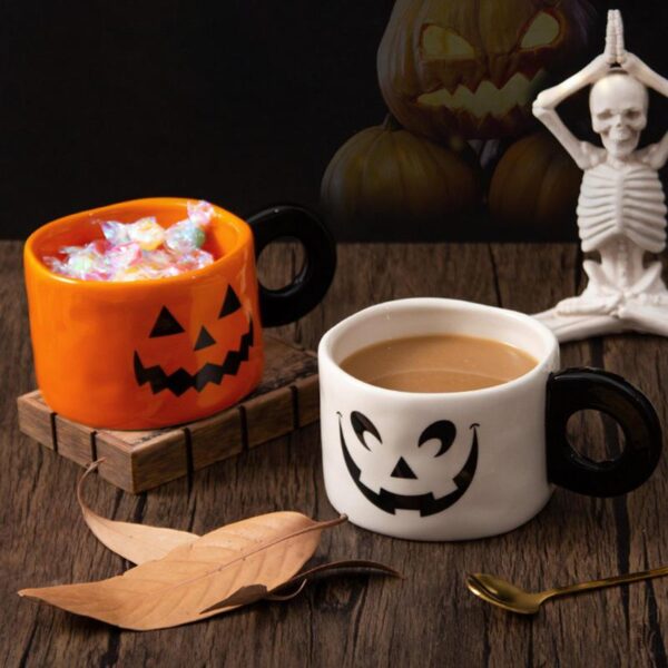 340ML Halloween Pumpkin Mug – Creative Ceramic Coffee Cup