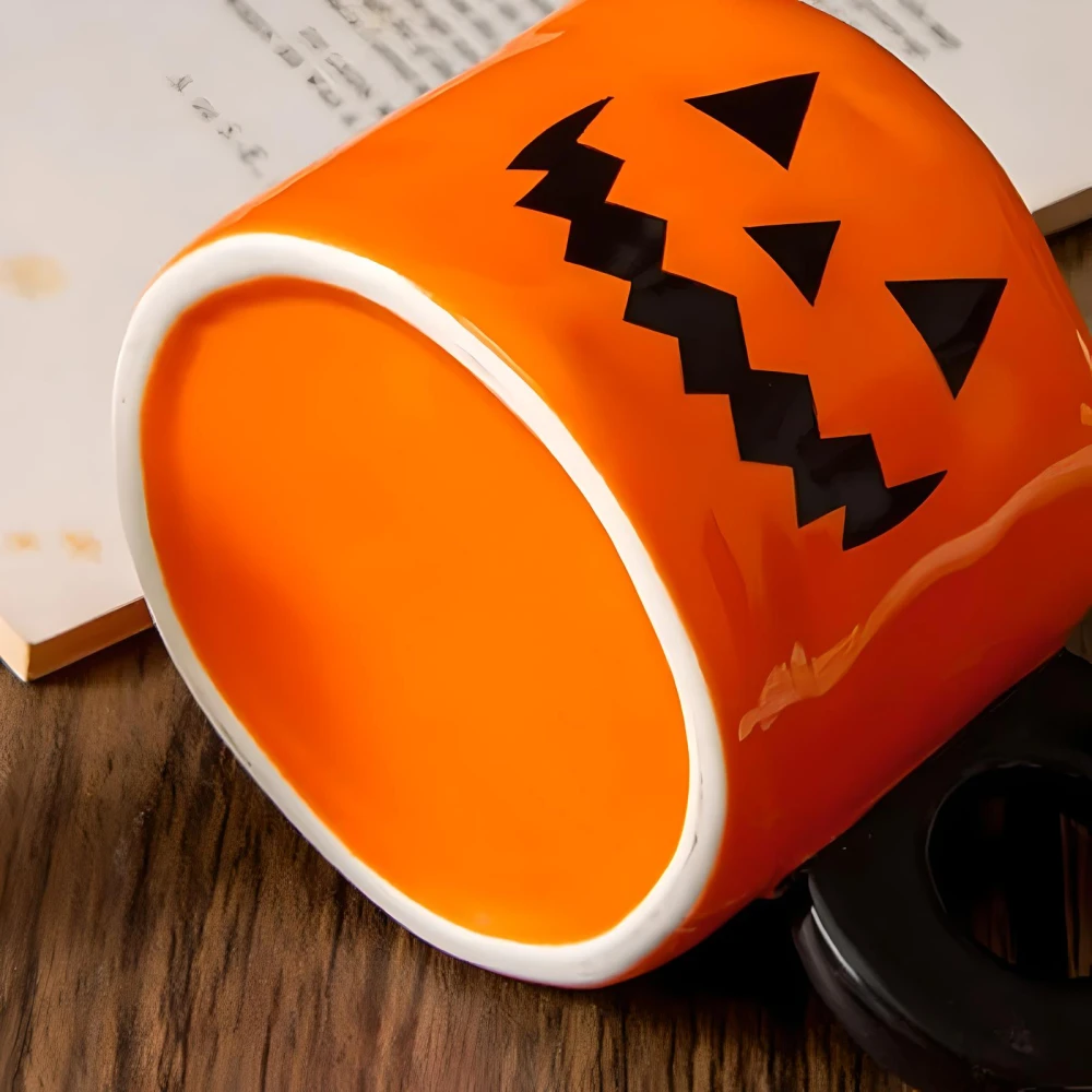340ML Halloween Pumpkin Mug – Creative Ceramic Coffee Cup - Image 5