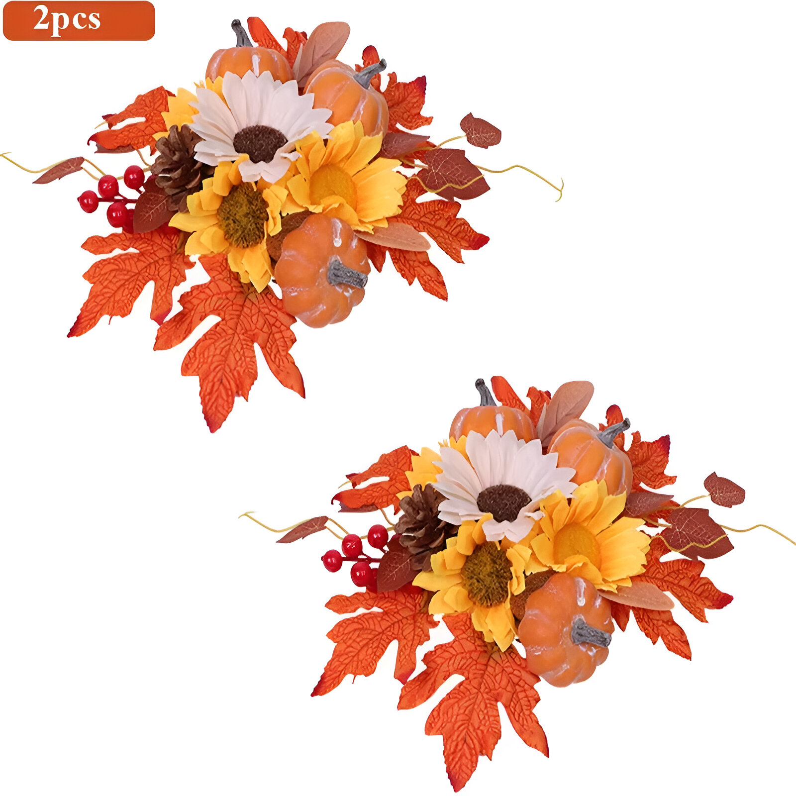 Orange and White