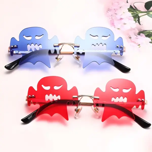 Trendy Rimless Halloween Party Decoration Sunglasses