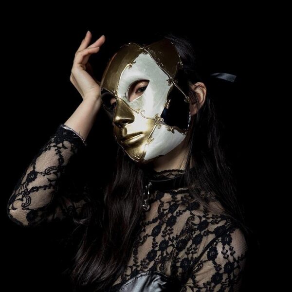 Vintage Halloween Full Face Mask - Handmade Stage Performance Costume
