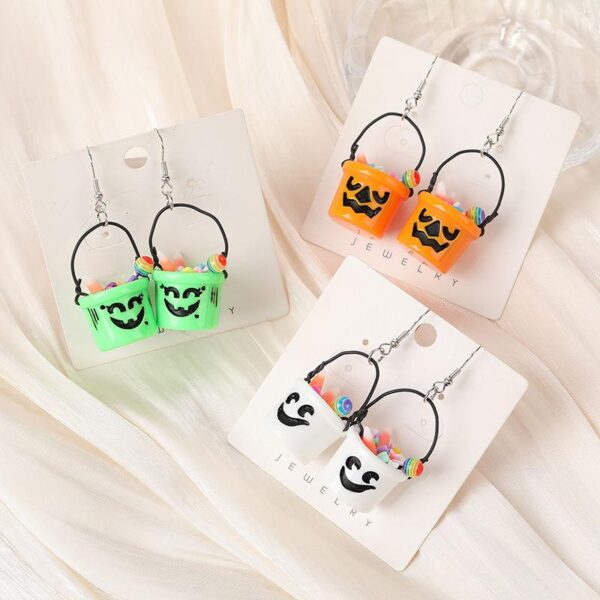 3D Resin Basket Drop Earrings for Women