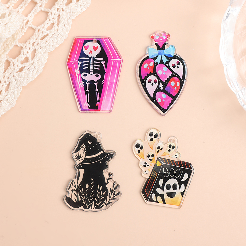 8Pcs Acrylic Halloween Charms Set - Image 2