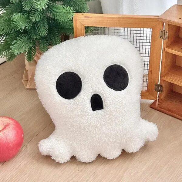 Halloween Ghost Plush Pillow - Cozy White Cushion for Sofa, Couch & Car Decoration