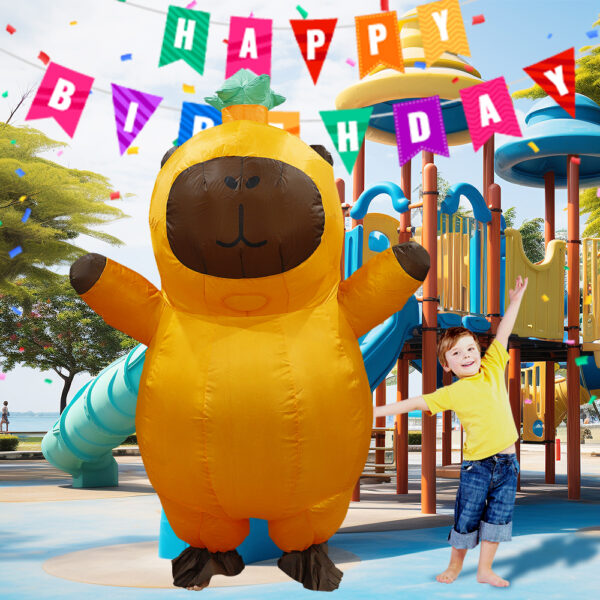 Adult Capybara Inflatable Costume Funny Blow Up Suit for Halloween & Parties