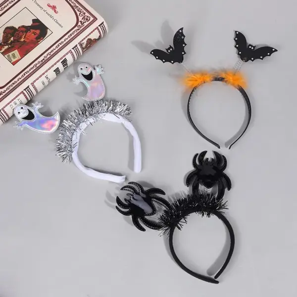 Cartoon Halloween Bat, Spider & Ghost Headwear