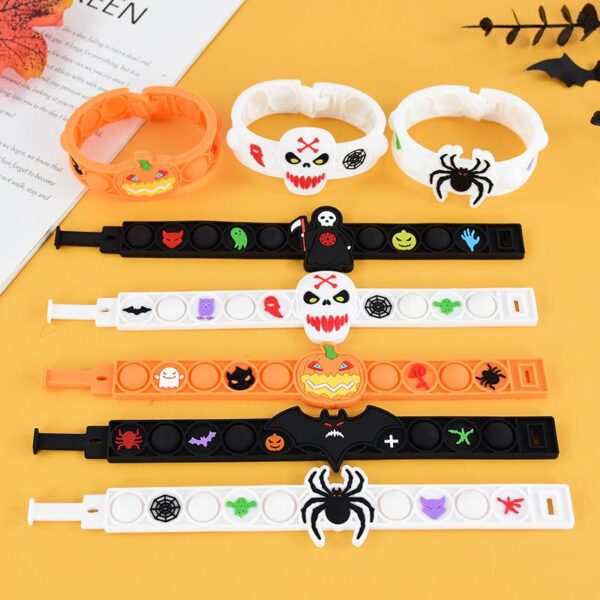 Halloween Bubble Pop Fidget Bracelet Set