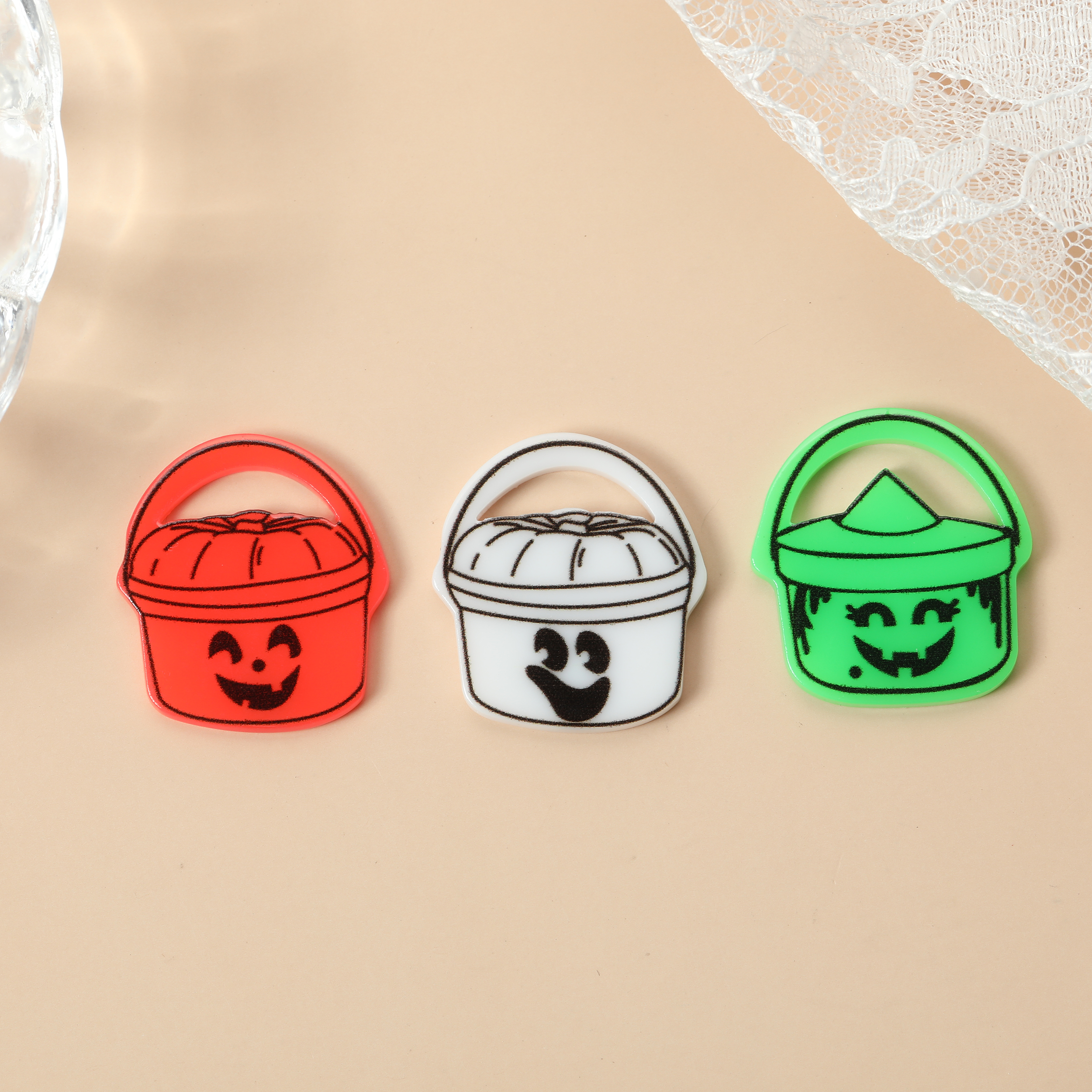 6Pcs/Lot 22*26MM Halloween Acrylic Charms Unique Accessories For Jewelry Diy Making - Image 6