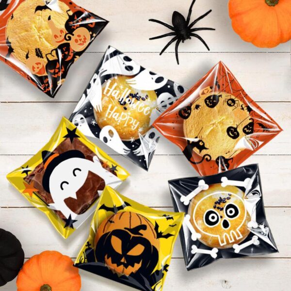 100pcs Halloween Self-Sealing Cookie & Candy Bags
