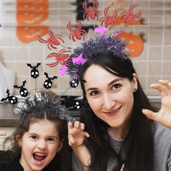 Halloween Headbands with Pumpkins and Spiders