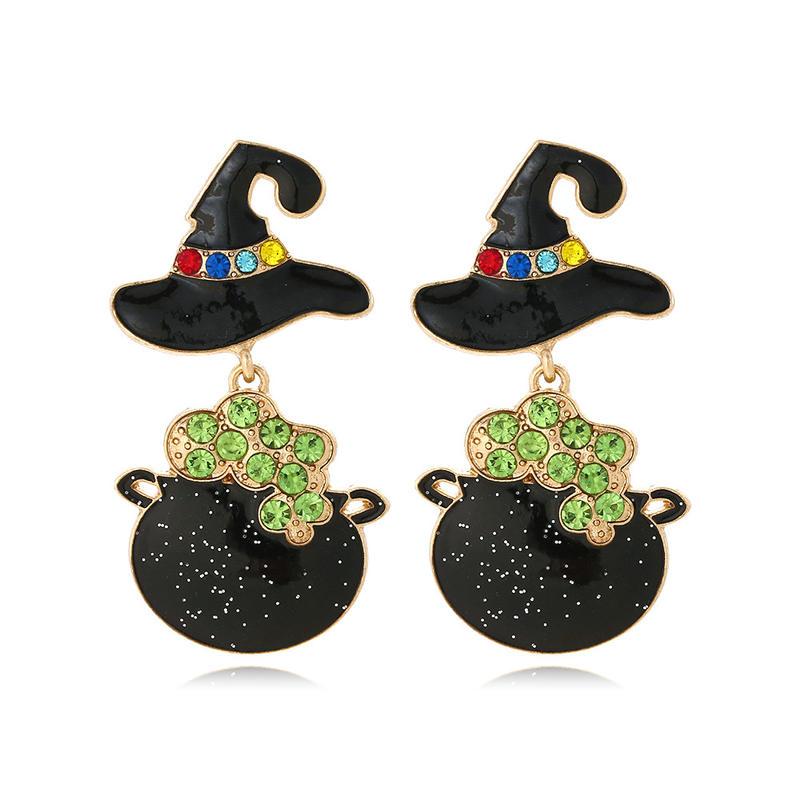 Witch's Hat Acrylic Dangle Earrings