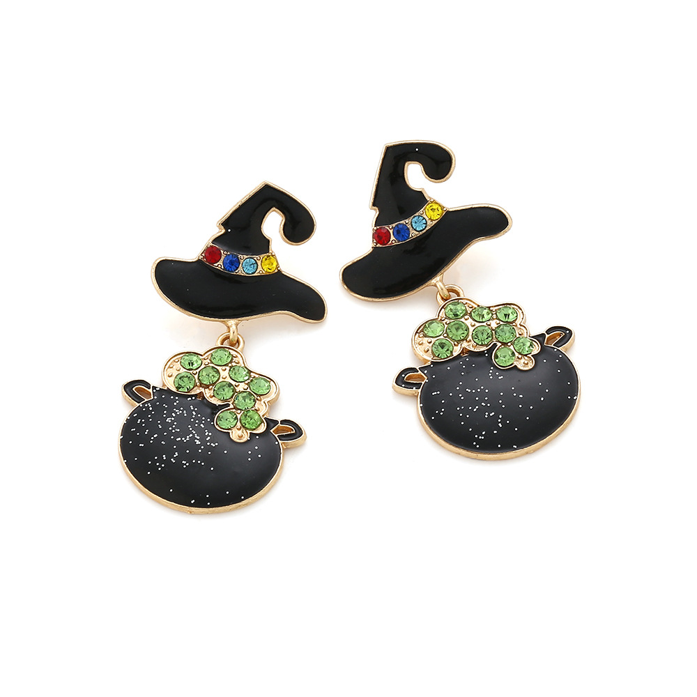 Witch's Hat Acrylic Dangle Earrings - Image 4