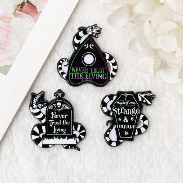 6-Piece Magic Snake Charms – Acrylic Tombstone & Coffin Designs