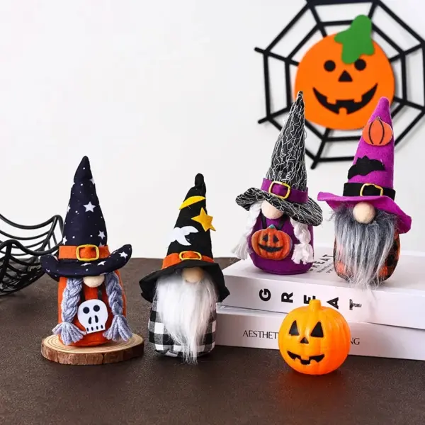 Halloween Pumpkin Faceless Doll