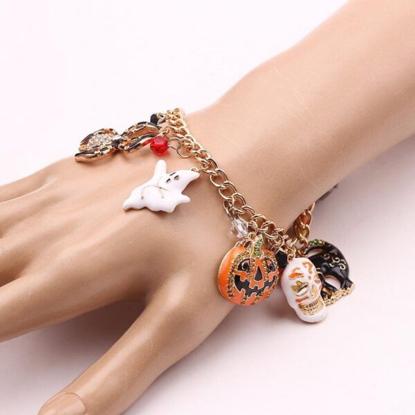 Halloween Charm Bracelet with Inlaid Zircon