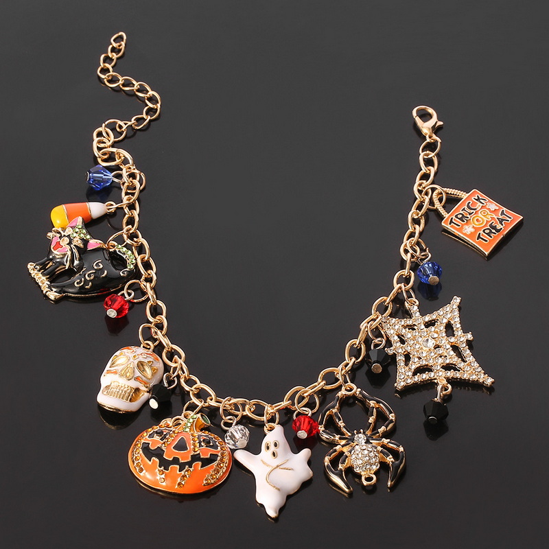 Halloween Charm Bracelet with Inlaid Zircon - Image 4