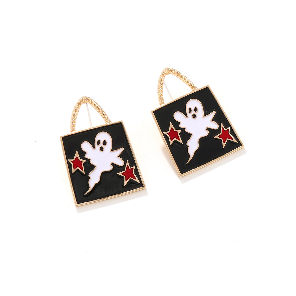 Metal Star Ghost Halloween Dangle Earrings - Trendy Party Accessories for Women - Image 5