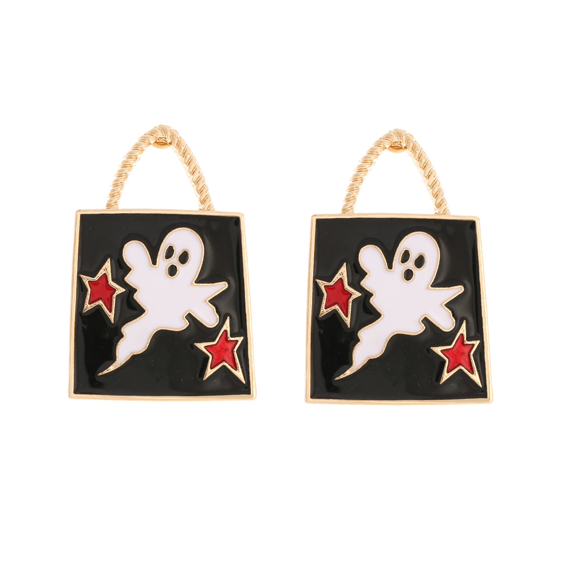 Metal Star Ghost Halloween Dangle Earrings - Trendy Party Accessories for Women - Image 6