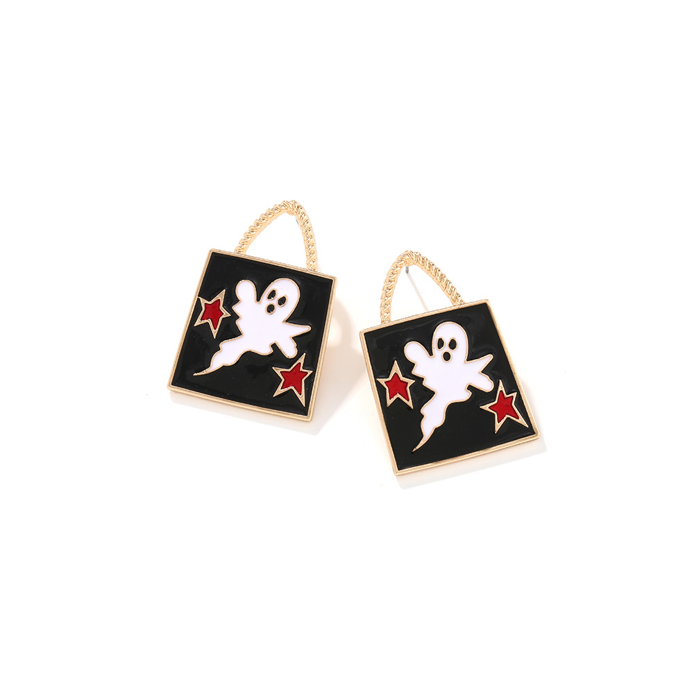 Metal Star Ghost Halloween Dangle Earrings - Trendy Party Accessories for Women - Image 4
