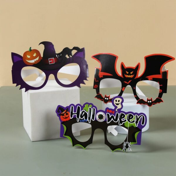 Halloween Pumpkin Bat Ghost Paper Glasses