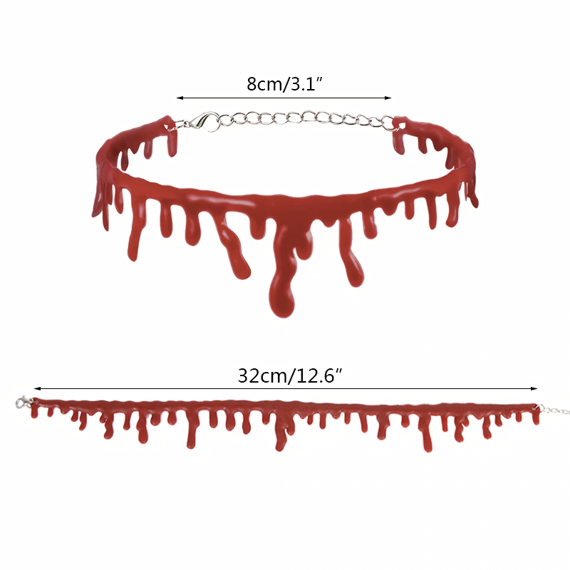 Halloween Blood Choker Necklace - Image 4