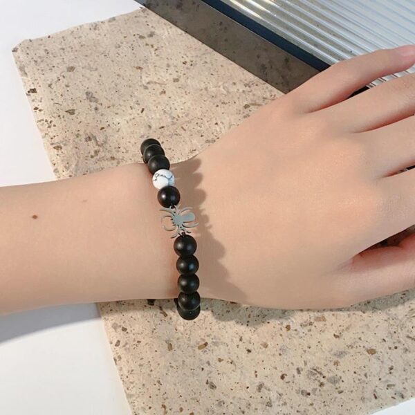 Halloween Spider Web Beaded Bracelet