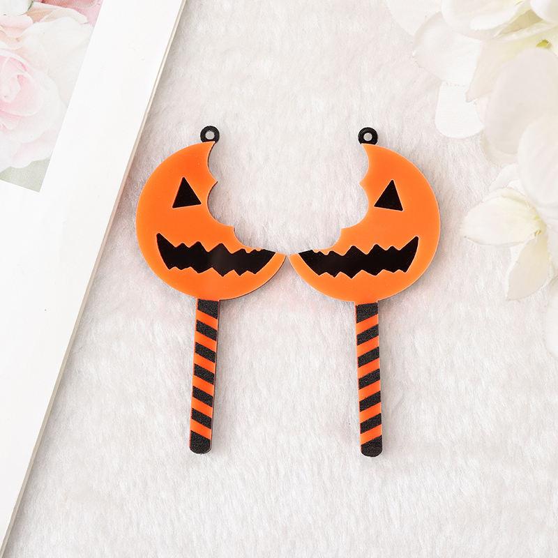 10Pcs Halloween Pumpkin Lollipop Charms for DIY Keychains, Necklaces & Pendants