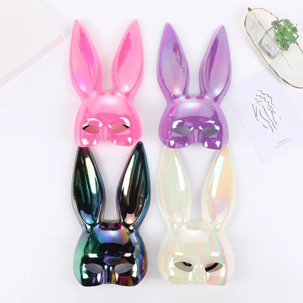 Halloween Rabbit Ear Half Face Mask