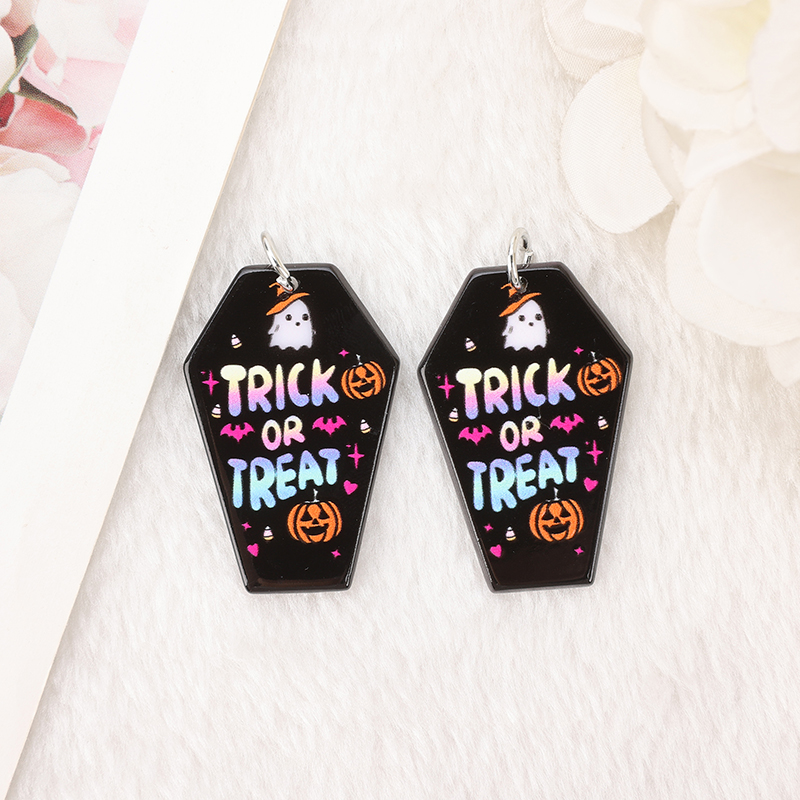 8Pcs Halloween Heart Coffin Charms for DIY Keychain & Necklace Making - Image 6