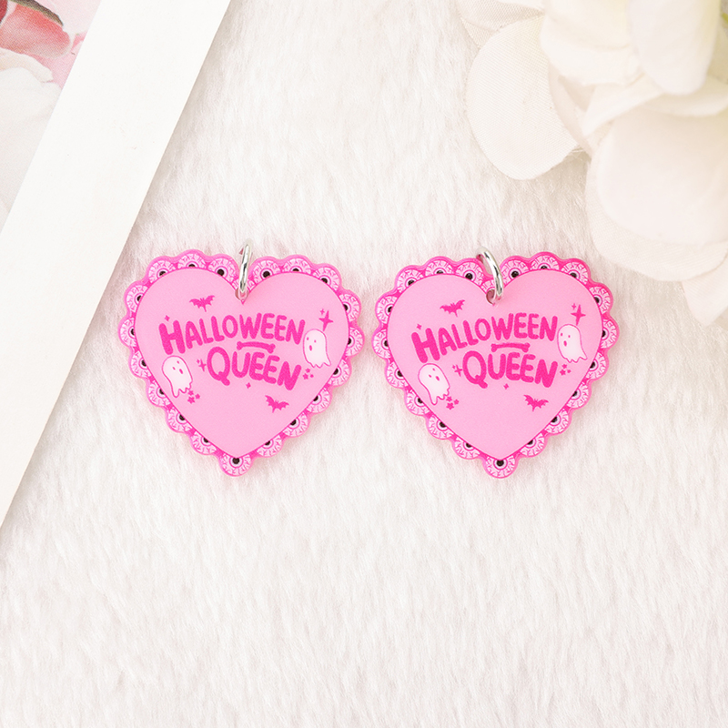 8Pcs Halloween Heart Coffin Charms for DIY Keychain & Necklace Making - Image 5