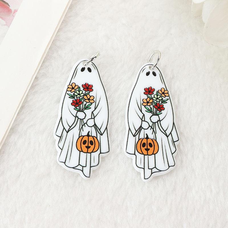 8Pcs Halloween Nurse Ghost Charms for DIY Jewelry and Accessories - Image 6