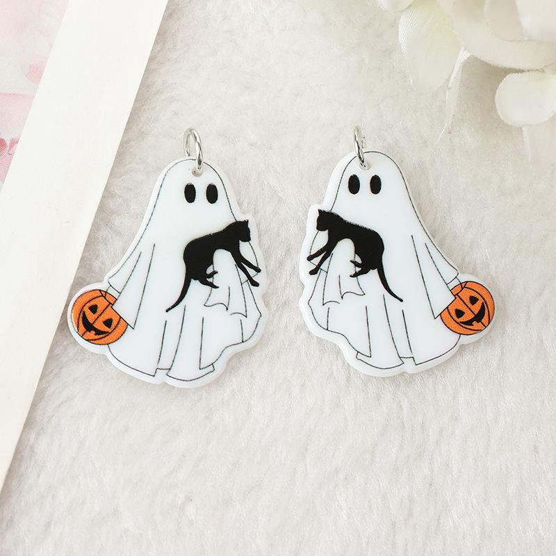 8Pcs Halloween Nurse Ghost Charms for DIY Jewelry and Accessories - Image 3