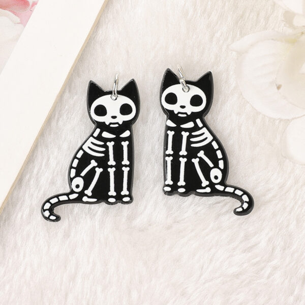 Acrylic Skull & Black Cat for Jewelry