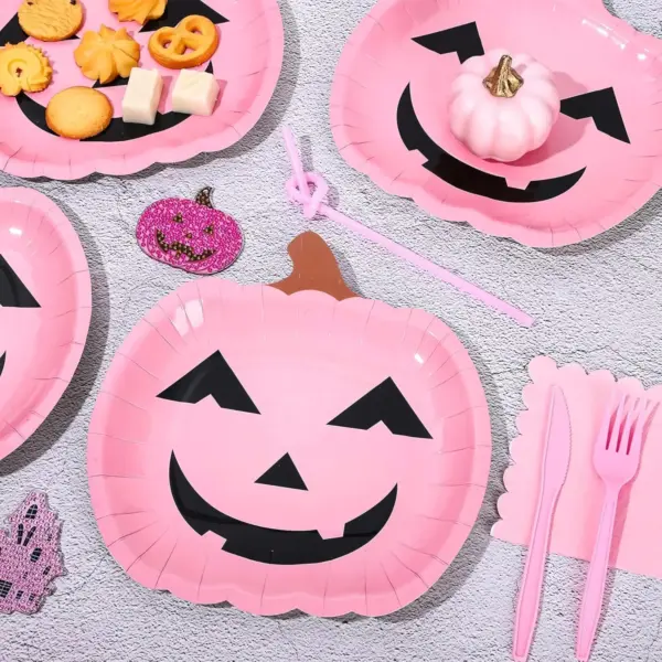 Halloween Celebration 9 Inch Pumpkin Cake Plates